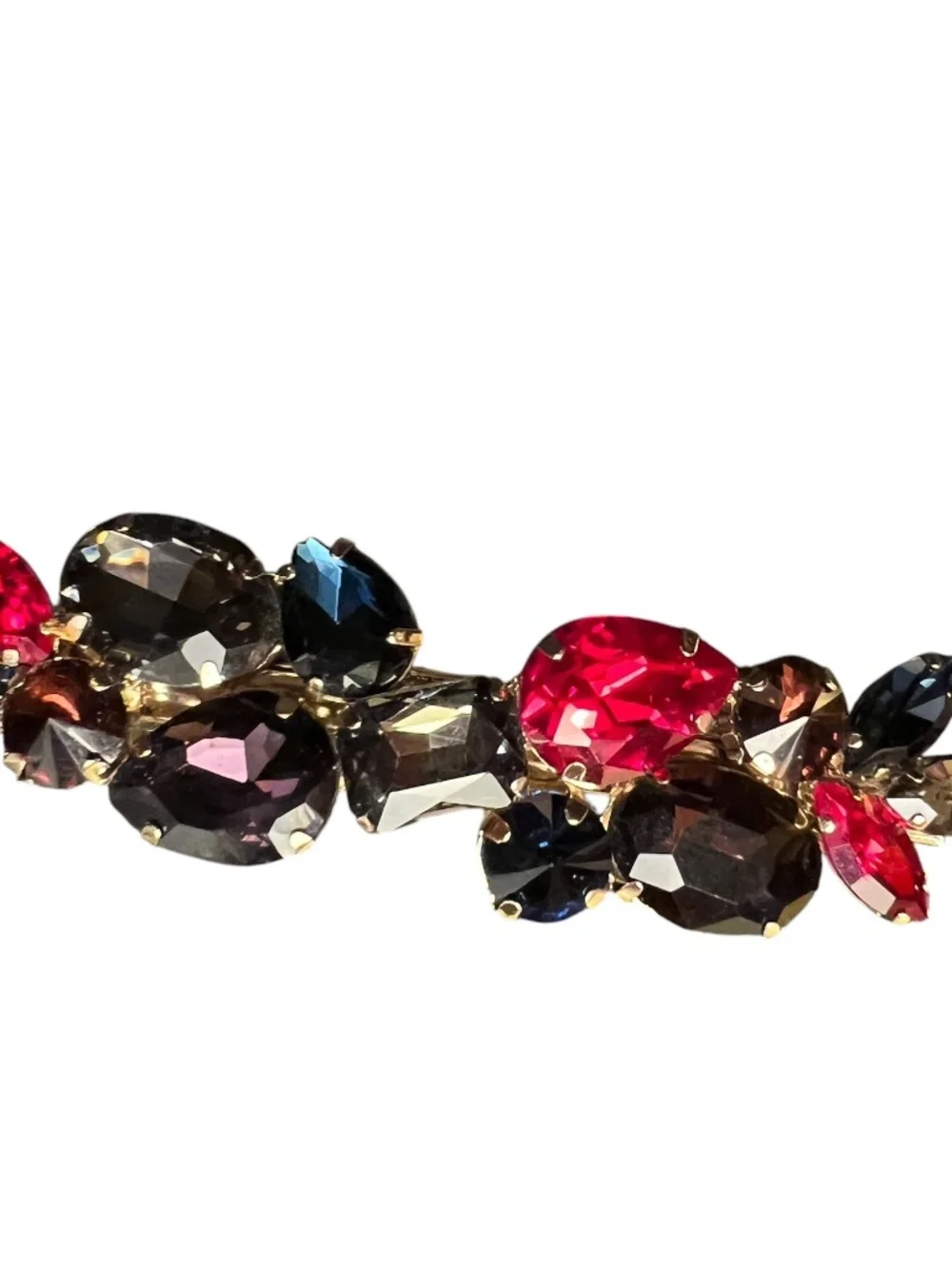 Tasha Gold Hair Clip/Barett wCrystal Stones 4